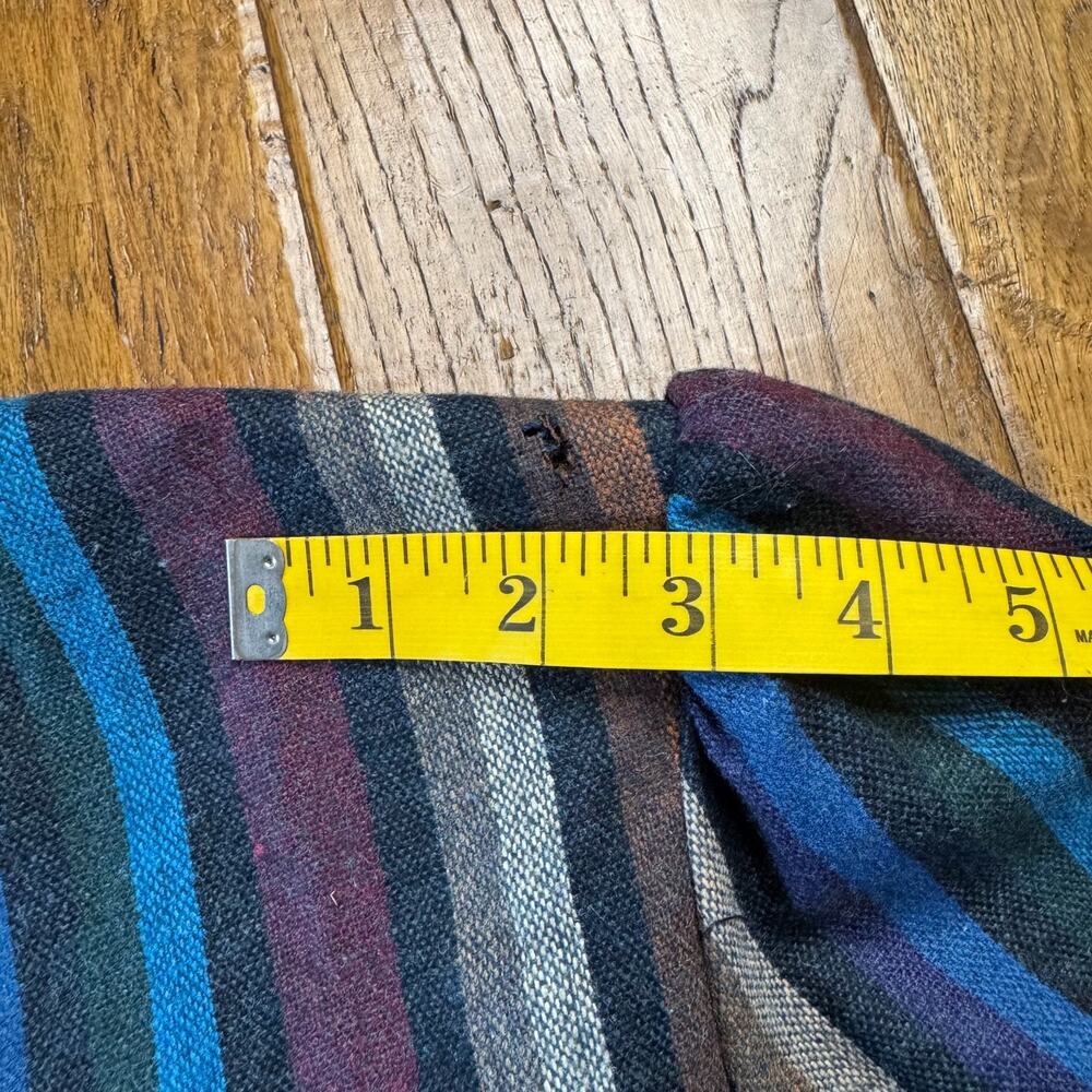 Vintage John’s Girl Striped Wool Blend Cropped Blazer Sz 14 Career Office Casual - Picture 7 of 7
